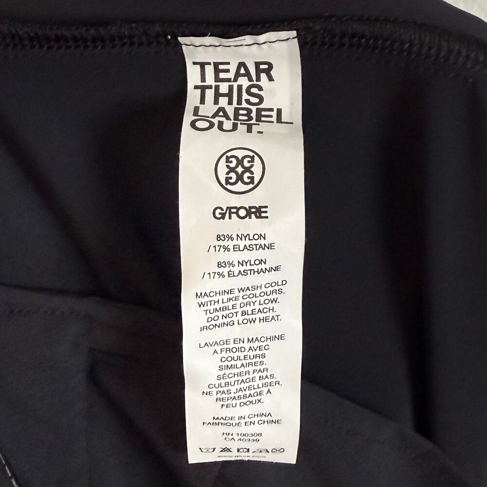 G/FORE Women's Relaxed Fit Tech Nylon Track Golf Pants Onyx Black Size Large - Picture 5 of 5